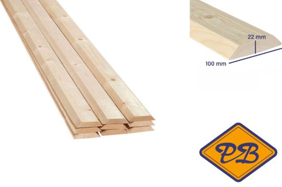 Afbeelding van Vurenhout kl.c. ruw mastiekstrook 22x100mmx420cm