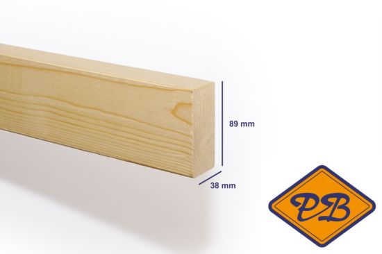 Afbeelding van vurenhout SLS klasse C  balk geschaafd 38x89mm