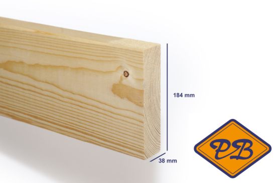 Afbeelding van vurenhout SLS klasse C balk geschaafd 38x184mm