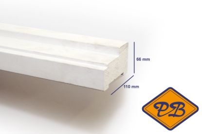 Afbeeldingen van hardhout kozijnprofiel  gevingerlast/gegrond stijl model A 66x110mm