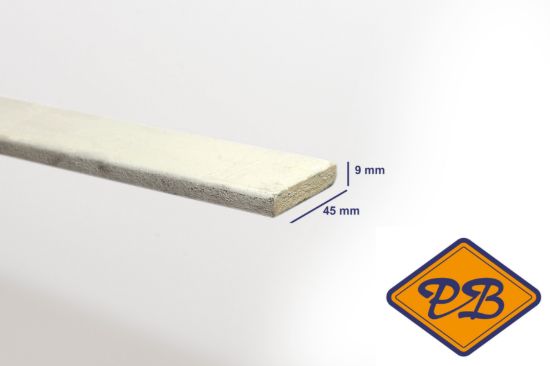 Afbeelding van hardhouten plint model jt7 gegrond 9x45mm