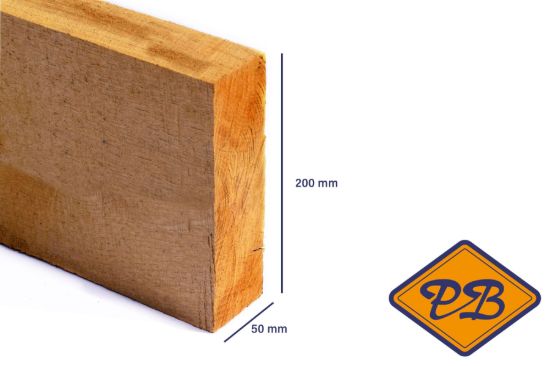 Afbeelding van eiken liggers vers-fijnbezaagd 50x200mm