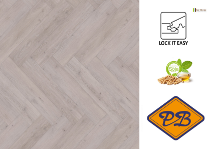 Afbeeldingen van Ter Hürne perform SPC vinyl lock it easy visgraat strook eiken Helsinki 6mmx14,5x74,3cm (per pak van 10 stuks universeel=1,07m²)