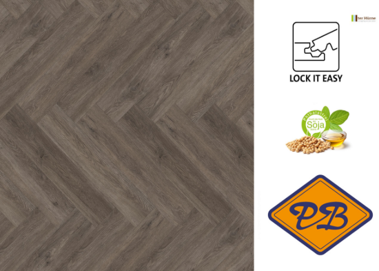 Afbeelding van Ter Hürne perform SPC vinyl lock it easy visgraat strook eiken Canberra 6mmx14,5x74,3cm (per pak van 10 stuks universeel=1,07m²)