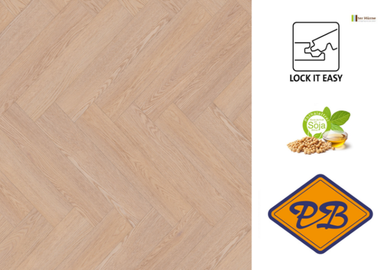 Afbeelding van Ter Hürne perform SPC vinyl lock it easy visgraat strook eiken Berlijn 6mmx14,5x74,3cm (per pak van 10 stuks universeel=1,07m²)