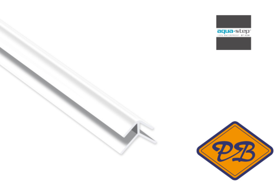Afbeelding van HDM aqua step PVC buitenhoekprofiel wit 10x4,5x12x1mmx260cm