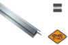 Afbeelding van HDM aqua step PVC buitenhoekprofiel aluminium 10x4,5x12x1mmx260cm