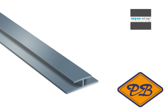 Afbeelding van HDM aqua step PVC koppelprofiel aluminium 27x4,5x15x1mmx260cm