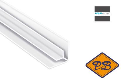 Afbeeldingen van HDM aqua step PVC binnenhoekprofiel wit 18x4,5x7x1mmx260cm