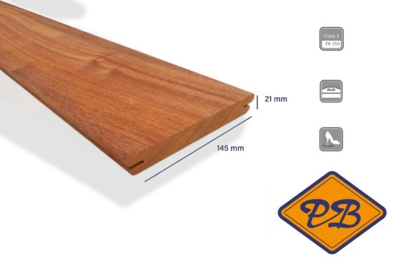 Afbeelding van Padouk premium terrasdeel glad profiel 21x145mm voor B-Fix® clipsysteem