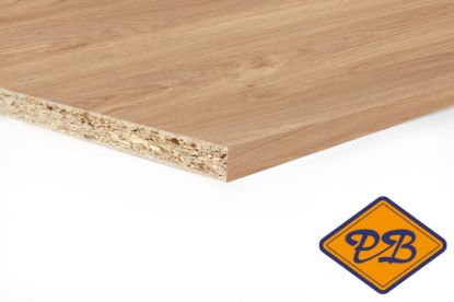 Afbeeldingen van Unilin geplastificeerd meubelpaneel 18mm eiken rustiek 2-zijdig voorzien van melamine kantenband