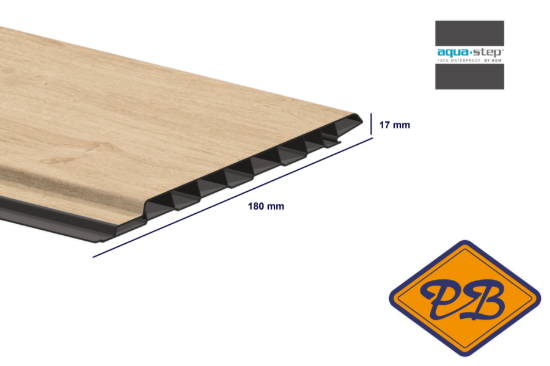 Afbeelding van HDM outdoor® PVC enkelzijdig hol sponningdeel sebastian oak light 17x180mm