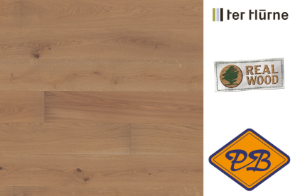 Afbeeldingen van Ter Hürne CLICKitEASY lamelparket landhuisdeel classic Belem rietgrijs gekleurd, eiken expressief, geborsteld, naturel geolied 13mmx20x239cm (per pak van 7 stuks=3,34m²)