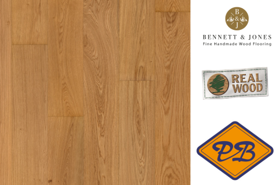 Afbeelding van Bennett & Jones Grand Houses nr.14 Winsor click lamelparket landhuis XXL eiken classic, geborsteld, naturel geolied 15mmx26x220cm (per pak van 5 stuks=2,88m²)