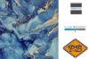 Afbeelding van HDM aqua step SPC click 'N screw wandpaneel visuals digitale print painted marble dark blue 4,5mm XL