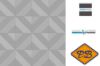 Afbeelding van HDM aqua step SPC click 'N screw wandpaneel decor digitale print gray faceted tiles 4,5mm XL