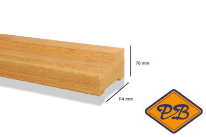 Afbeeldingen van meranti hardhout kozijnprofiel stijl model AA 67x114mm