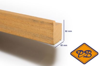 Afbeeldingen van meranti hardhout raamprofiel RP4 55x80mm