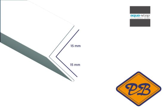 Afbeelding van HDM outdoor®Aluminium hoekprofiel *RAL 9003 uni clear white ultra mat 15x15mmx260cm