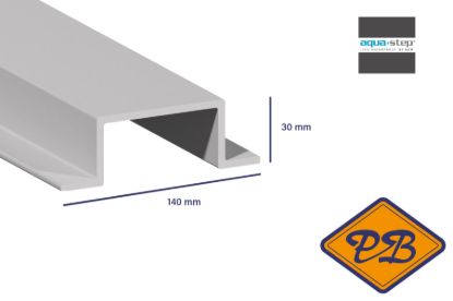 Afbeeldingen van HDM outdoor®Aluminium ventilatie profiel blank 30x140x250cm