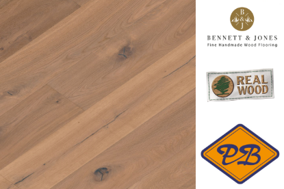 Afbeeldingen van Bennett & Jones Shire Landscapes nr. 2 Cornwall click lamelparket landhuisdeel eiken tradition, handgeschraapt, geborsteld, gebeitst, naturel geolied 14mmx19x190cm (per pak van 8 stuks=2,90m²)