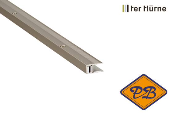 Afbeelding van Ter Hürne 2-delig aluminium eindprofiel ABS 716 RVS 21mm