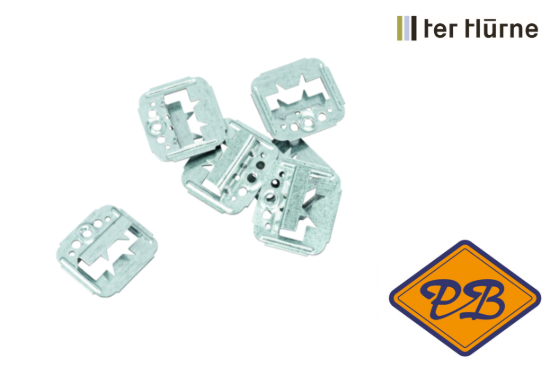 Afbeelding van Ter Hürne  wand-en plafond bevestigingsclips nummer 2 voor 0mm voeg exclusief schroeven (doos=250stuks)