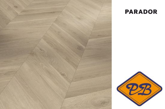 Afbeelding van PARADOR TRENDTIME 8 safe lock® PRO laminaat eiken Loire beige Chevron strook extra breed geolied structuur 8mmx33x128,5cm (per pak van 5 stuks =2,12m²)
