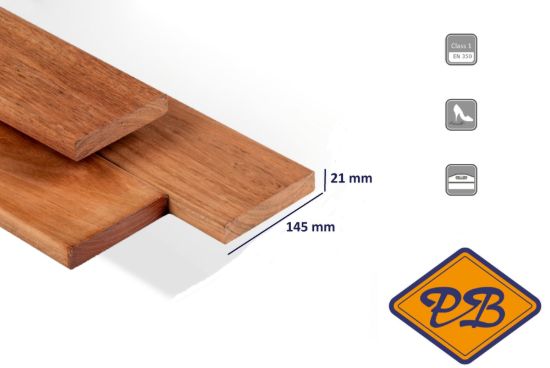 Afbeelding van Novum Timber Jatoba premium vlonderplank rondom glad profiel voor 21x145mm