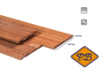 Afbeelding van hardhout schuttingplank rondom glad geschaafd 18x140mm