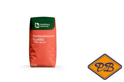 Afbeeldingen van Heidelberg classic portlandcement cem, 42,5 n cement grijs (per zak=25kg)