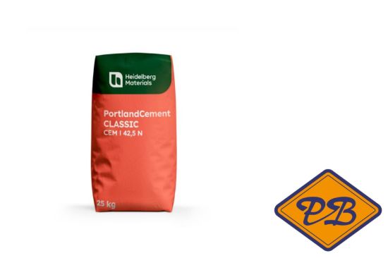 Afbeelding van Heidelberg classic portlandcement cem, 42,5 n cement grijs (per zak=25kg)
