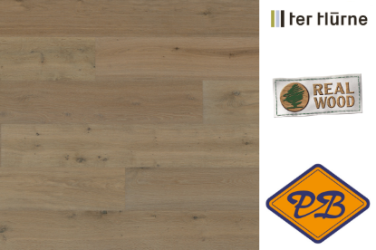 Afbeeldingen van Ter Hürne HYWOOD click IT easy pro fineerparket landhuisdeel eiken Mojave geborsteld gerookt mat gelakt 11mm
