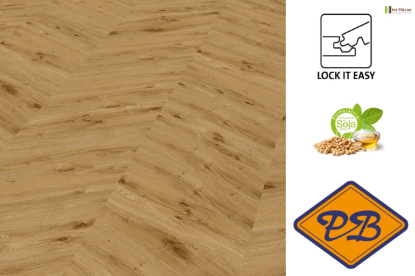 Afbeeldingen van Ter Hürne perform SPC vinyl lock it easy Chevron strook eiken York 6mmx14,5x66,5cm (per pak van 12 stuks universeel=1,15m²)