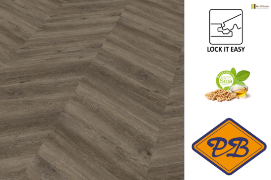 Afbeelding van Ter Hürne perform SPC vinyl lock it easy Chevron strook eiken Canberra 6mmx14,5x66,5cm (per pak van 12 stuks universeel=1,15m²)