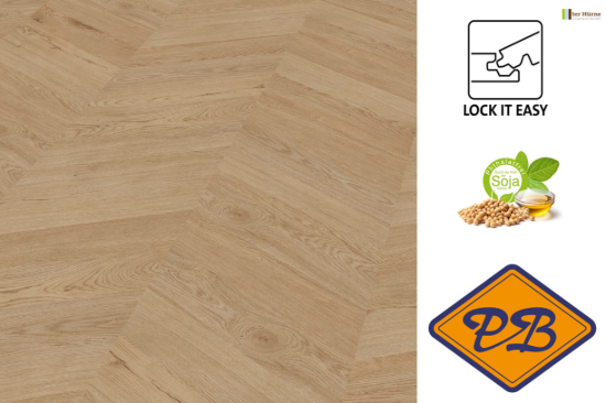 Afbeelding van Ter Hürne perform SPC vinyl lock it easy Chevron strook eiken Dublin 6mmx14,5x66,5cm (per pak van 12 stuks universeel=1,15m²)