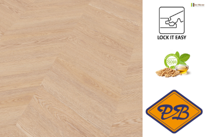 Afbeeldingen van Ter Hürne perform SPC vinyl lock it easy Chevron strook eiken Berlijn 6mmx14,5x66,5cm (per pak van 12 stuks universeel=1,15m²)