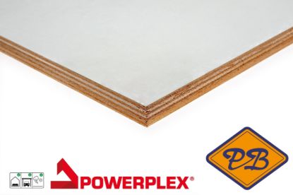 Afbeeldingen van okoumé *15 jaar supergarant multiplex B/BB exterieur 110/110μ wit gegrond 250x122cm