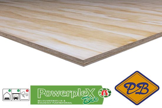 Afbeelding van underlayment radiata-pine powerfloor BIO Based multiplex rechte kant 4-zijdig 244x122cm