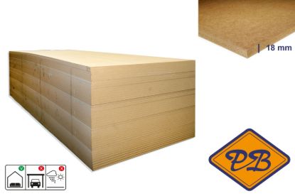Afbeeldingen van mdf interieur 18mmx244x122cm (per pak van 44 platen)
