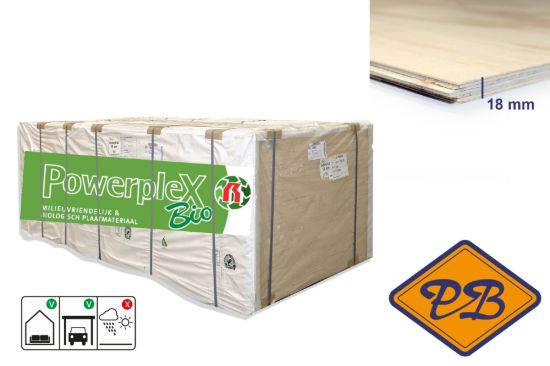 Afbeelding van underlayment radiata-pine powerfloor BIO Based multiplex tong & groef 2-zijden 18mmx244x122cm (per pak van 50 stuks)