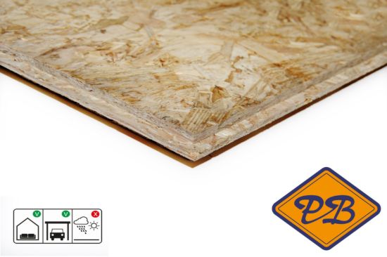 Afbeelding van OSB ZERO klasse 3 kleine plaat tong & groef 4-zijdig 244x59cm