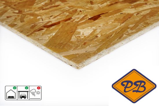 Afbeelding van OSB ZERO klasse 3 rechte kant 4-zijdig 244x122cm