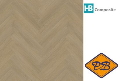 Afbeeldingen van HB Composite aqua SPC vinyl click visgraat wand- en vloer strook SUPERIOR Oak Glory 4,5mmx15x75cm (per pak van 8 stuks A + 8 stuks B =1,80m²)
