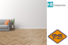 Afbeelding van HB Composite aqua SPC vinyl click visgraat wand- en vloer strook LUXURY Timeless Oak 4,5mmx15x75cm (per pak van 9 stuks A + 9 stuks B =2,03m²)