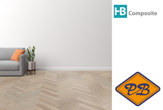 Afbeelding van HB Composite aqua SPC vinyl click visgraat wand- en vloer strook LUXURY Eternal Oak 4,5mmx15x75cm (per pak van 9 stuks A + 9 stuks B =2,03m²)