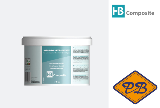 Afbeelding van HB composite professional hybride polymere lijm wit (per emmer=5kg)