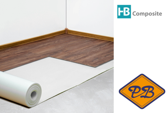 Afbeelding van HB composite AC Supreme ondervloer voor SPC vloeren 1,0mmx100x1500cm (per rol=15m²)