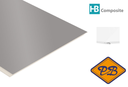 Afbeeldingen van HB Composite aqua SPC vinyl click 'N screw 3-L SUPERIOR wand- vloer en plafond combitegel uni colours *RAL 7037 Grey ultramat 4,5mmx32x120cm (per pak van 6 stuks =2,34m²)