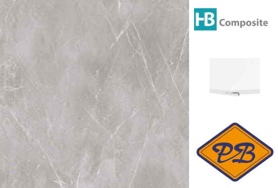 Afbeelding van HB Composite aqua SPC vinyl click 'N screw SUPERIOR wandpaneel Marmo Beige ultramat XL 4,5mm